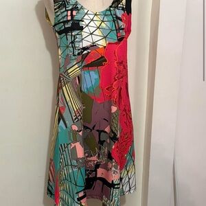 Vibrant Abstract Print Mini Dress